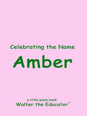 cover image of Celebrating the Name Amber